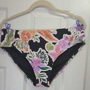 Cupshe Foral High-Waisted Bikini Bottoms